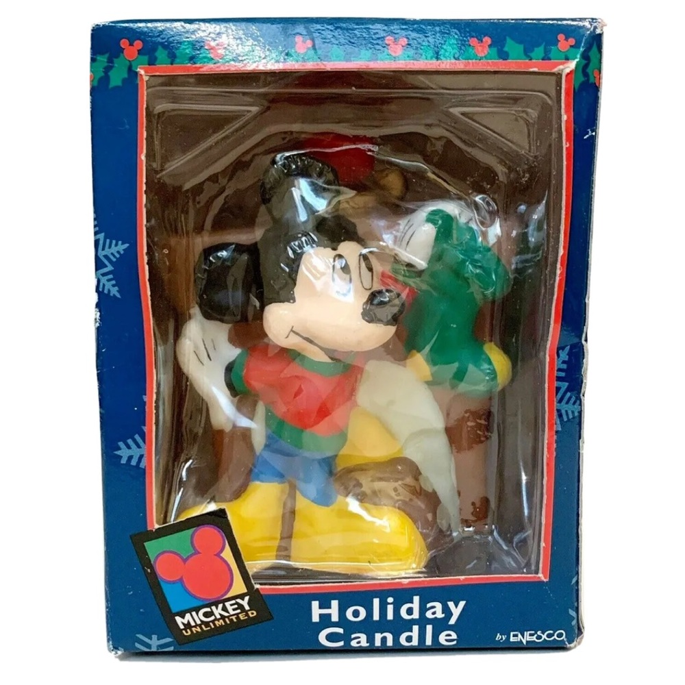Disney Mickey Unlimited Mickey Mouse Christmas Candle Fireplace Stocking Enesco